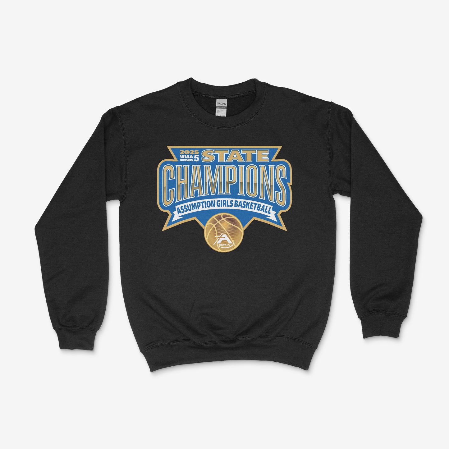 2025 Assumption GBB State Champs Crewneck Sweatshirt GILDAN BRAND