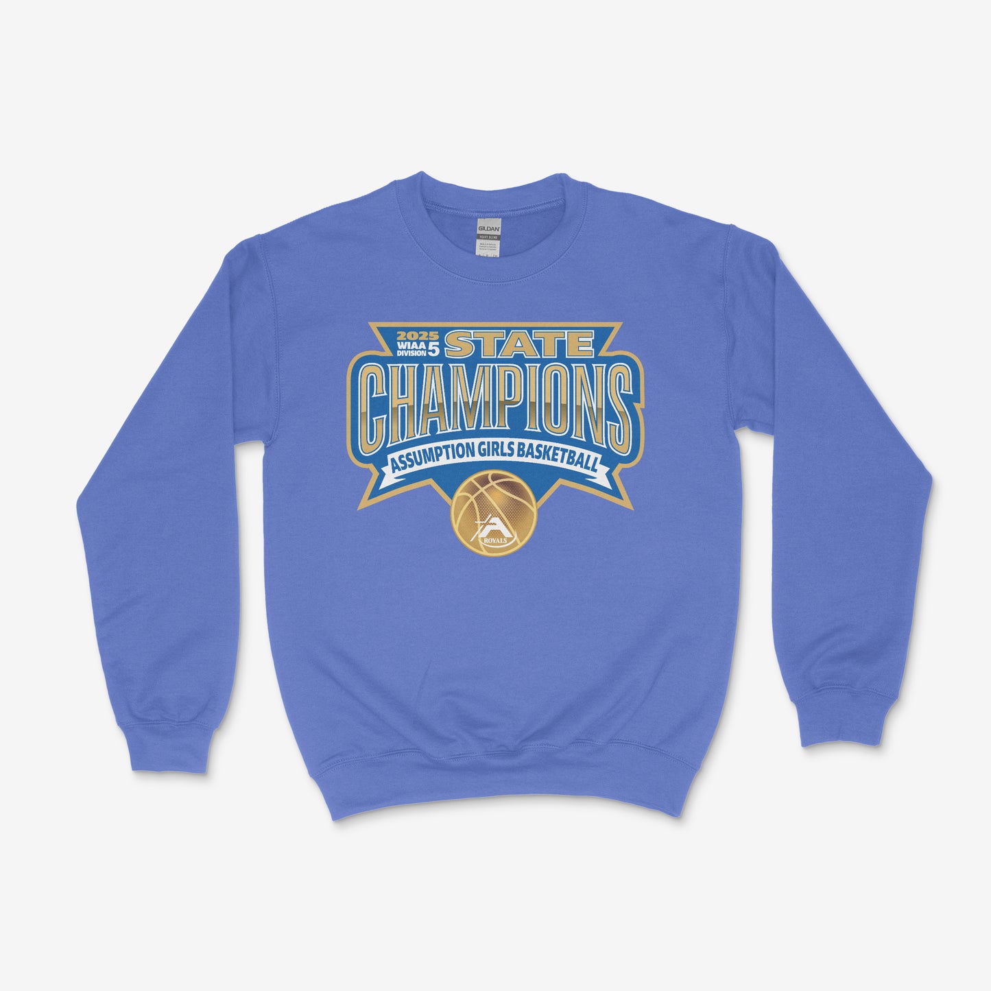 2025 Assumption GBB State Champs Crewneck Sweatshirt GILDAN BRAND