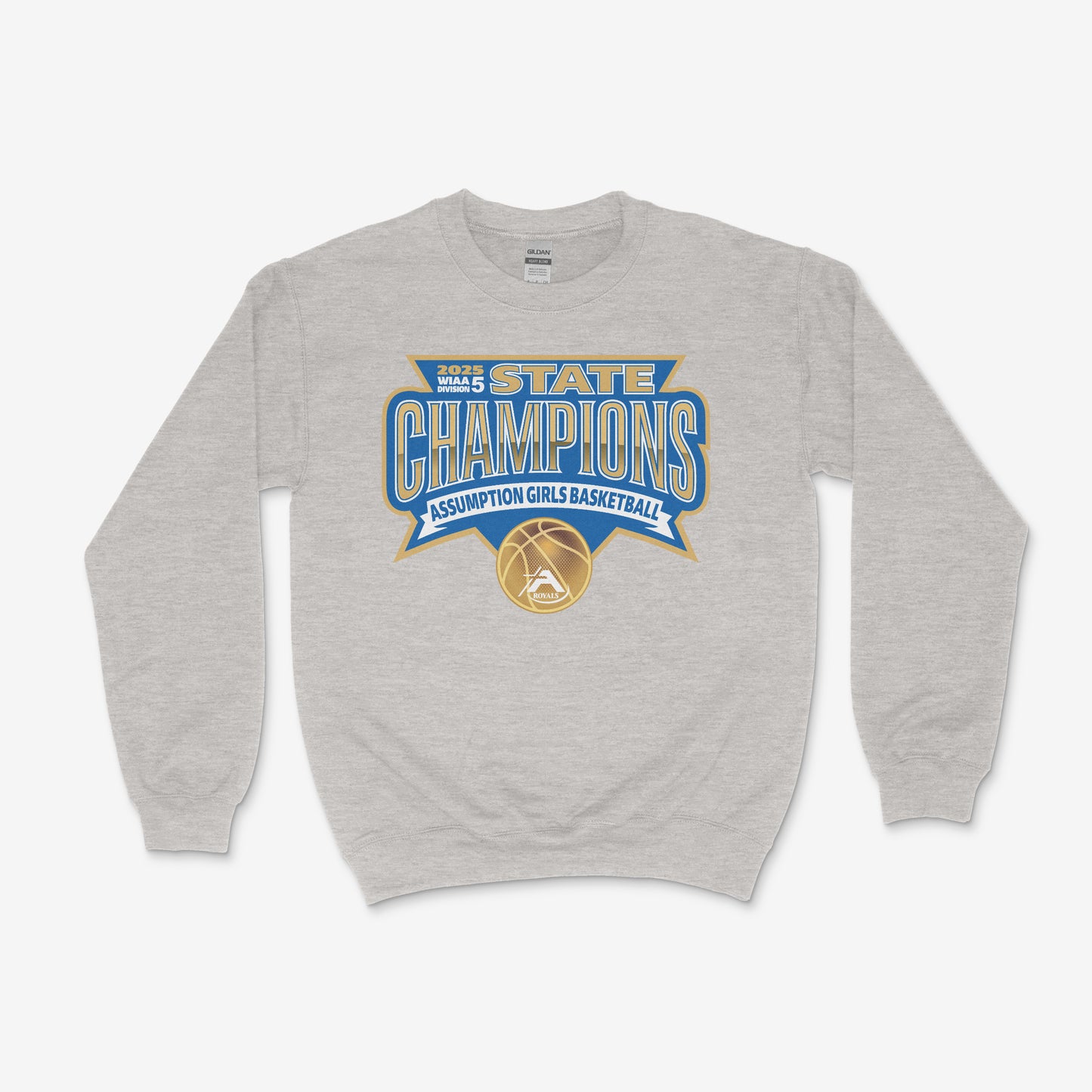 2025 Assumption GBB State Champs Crewneck Sweatshirt GILDAN BRAND