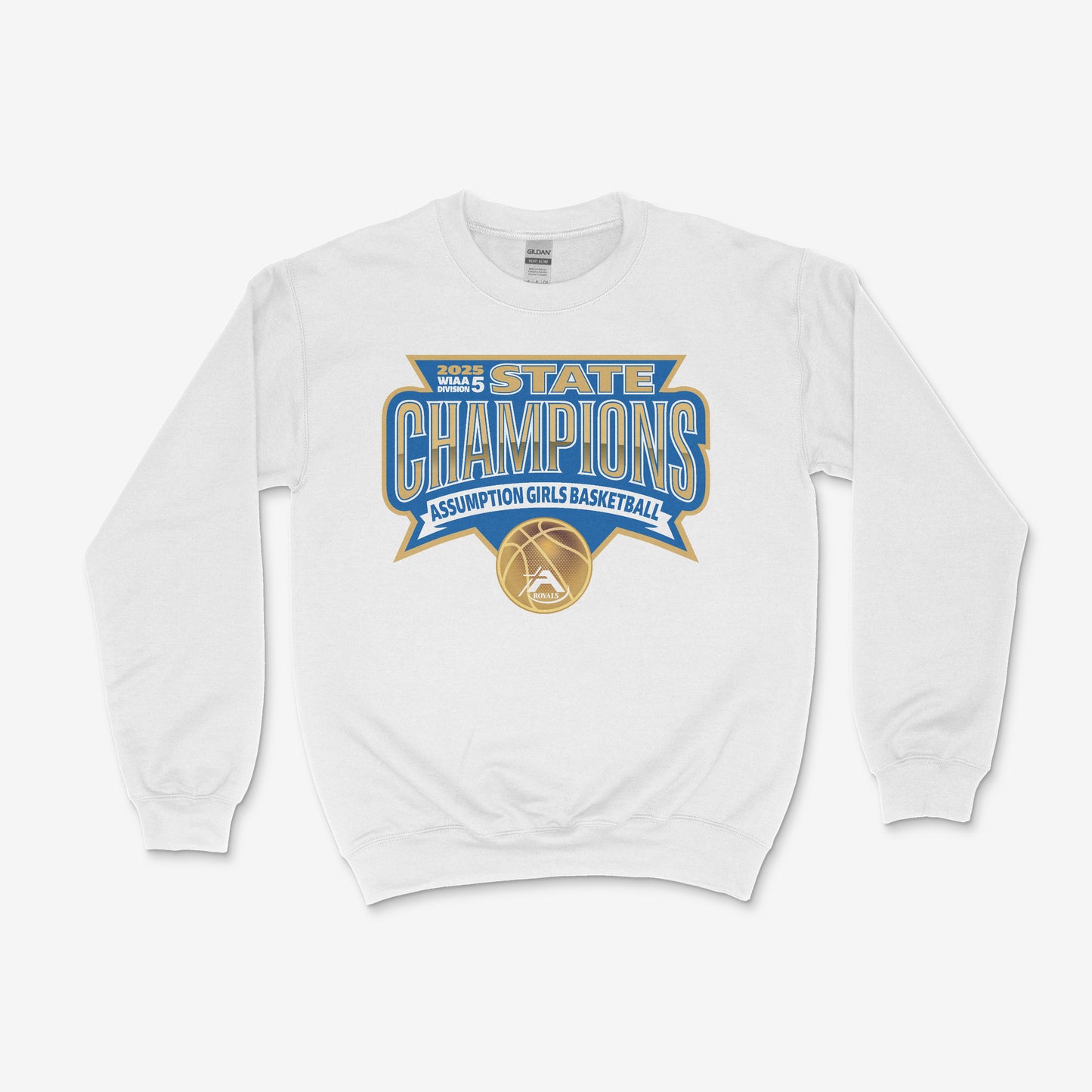 2025 Assumption GBB State Champs Crewneck Sweatshirt GILDAN BRAND