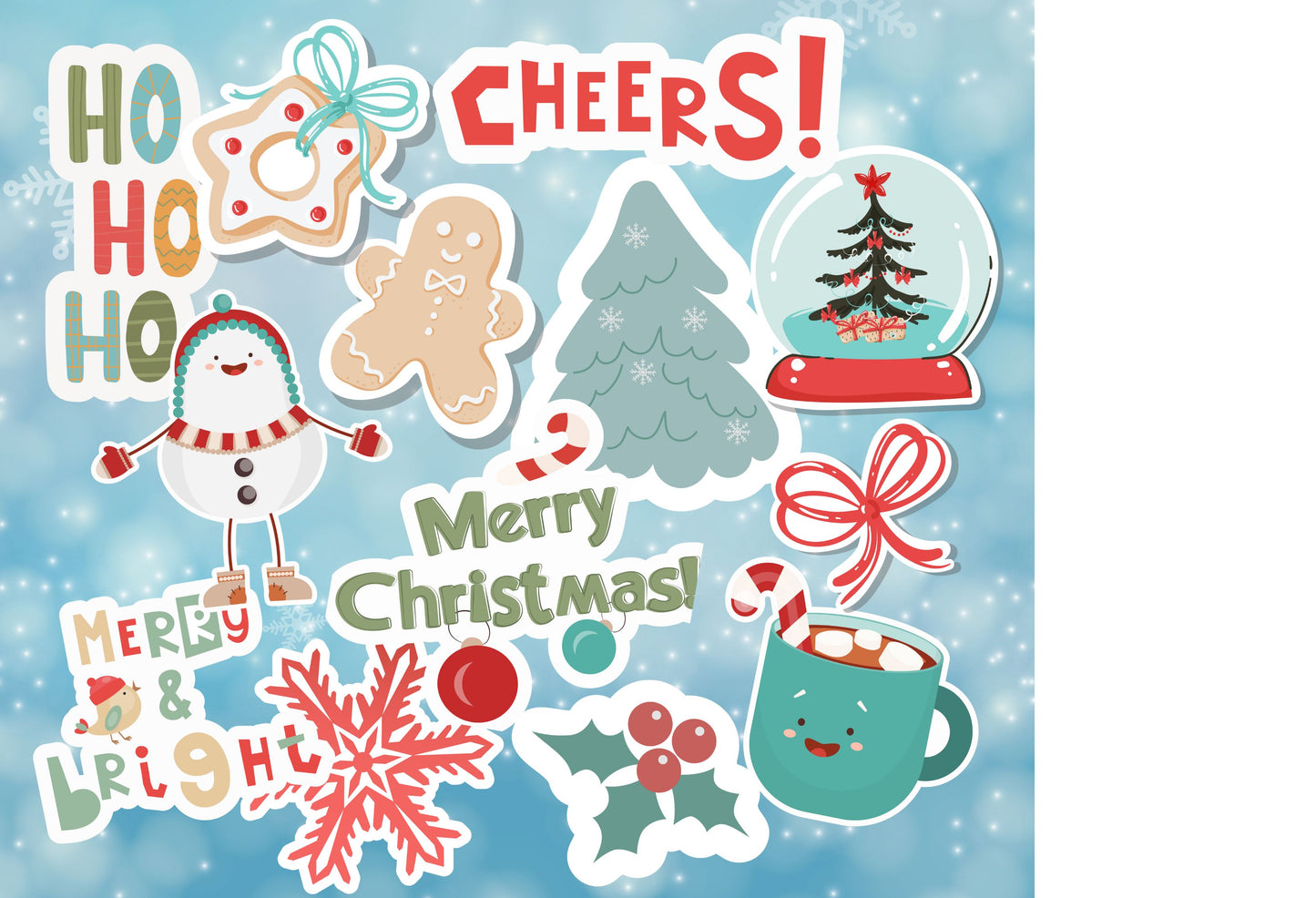 Christmas Faux Sticker Tumblers