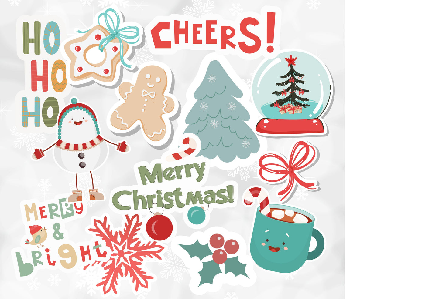 Christmas Faux Sticker Tumblers