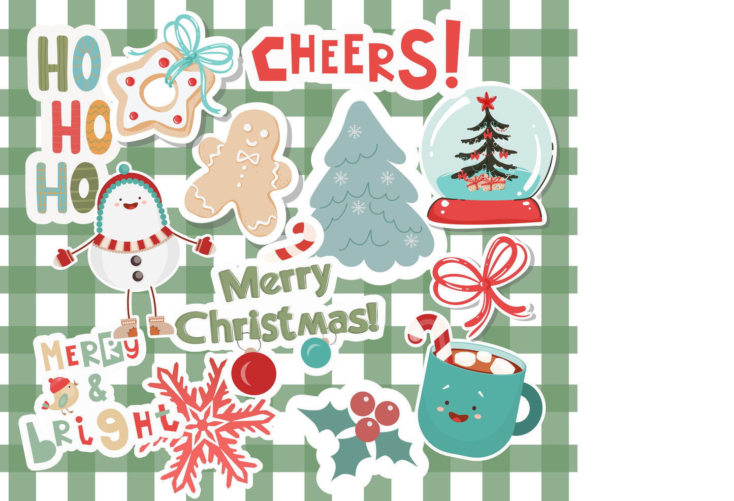 Christmas Faux Sticker Tumblers