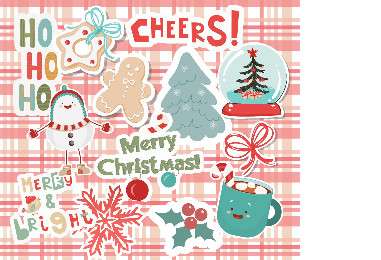 Christmas Faux Sticker Tumblers