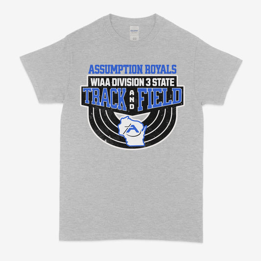 Assumption State-Bound Track 2024 Tee - Adult Sizes